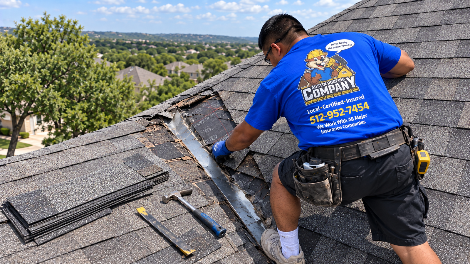 Roof valley leak repair
